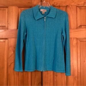 NWOT Vintage Designers Originals Studio Full Zip Sweater Size M
